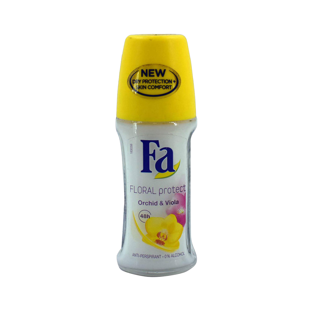 Fa Floral Protect Roll-On Deodorant for Women – 50ml | Floral Fragrance, Alcohol-Free, Long-Lasting Protection