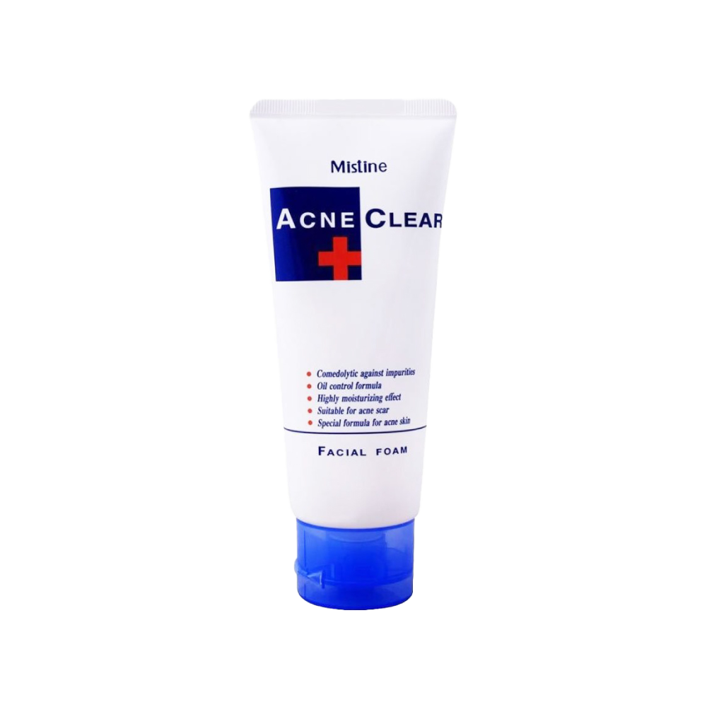 Mistine Acne Clear+ Facial Foam 85gm – Thailand Skincare for Acne & Oil Control