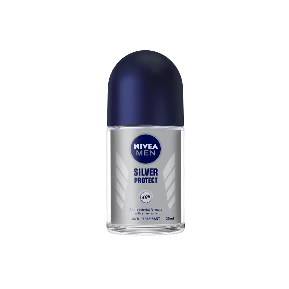 NIVEA Men Silver Protect Roll-On 25ml – German Deodorant for Long-Lasting Odor Protection