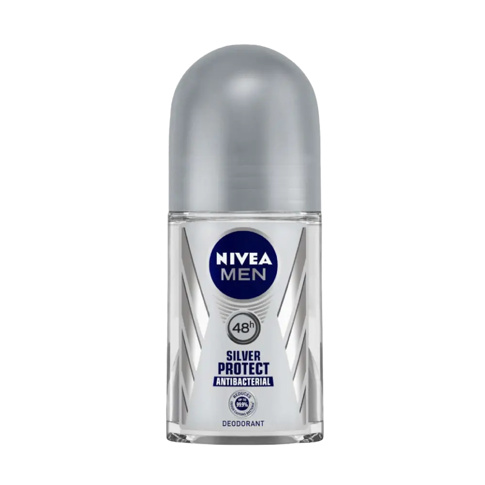 NIVEA Men Silver Protect Roll-On 50ml – Sweat & Odor Control with Masculine Scent