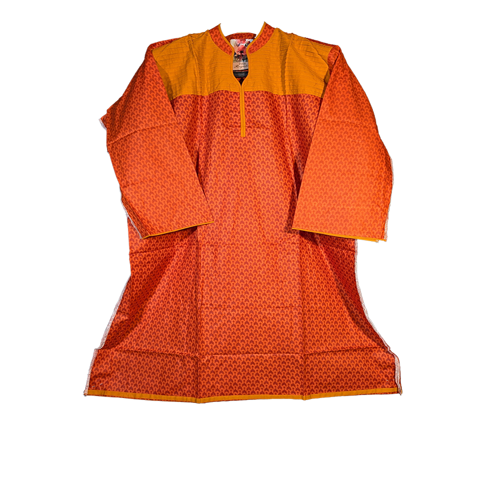 Unstitched Block Print One Piece Dress for Women – Casual Stylish Outfit in Bangladesh