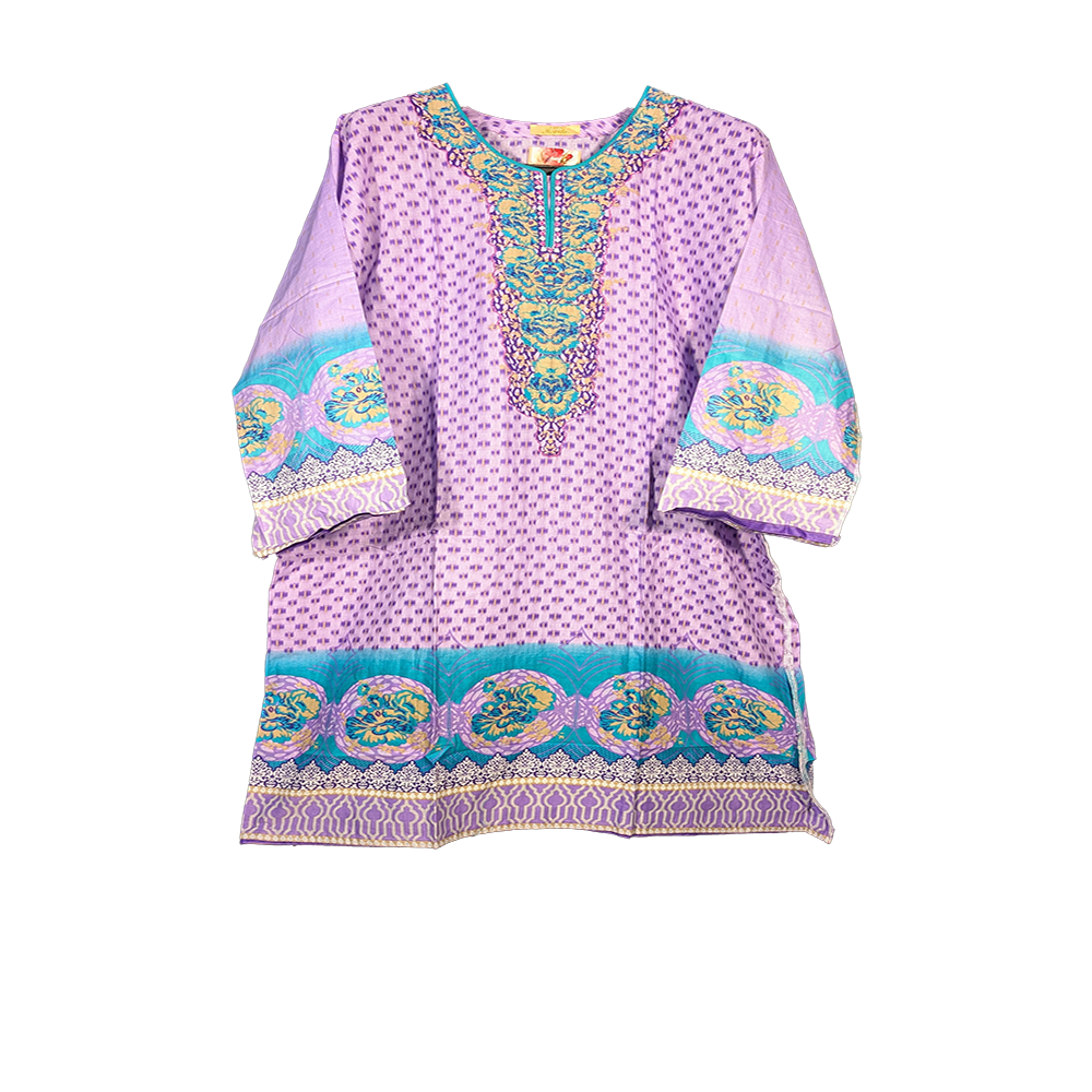 Unstitched Block Print One Piece Dress for Women – Casual Stylish Outfit in Bangladesh
