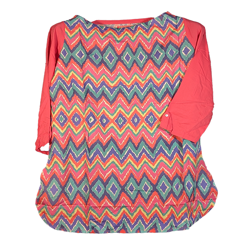 Unstitched Block Print One Piece Dress for Women – Casual Stylish Outfit in Bangladesh