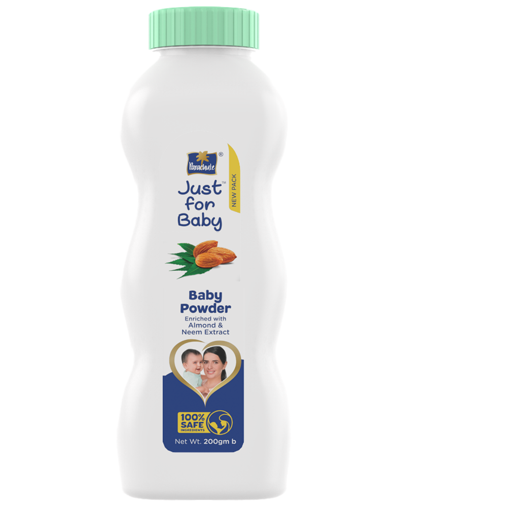 Parachute Just for Baby Powder 200g – Safe baby talc with almond oil and neem extract