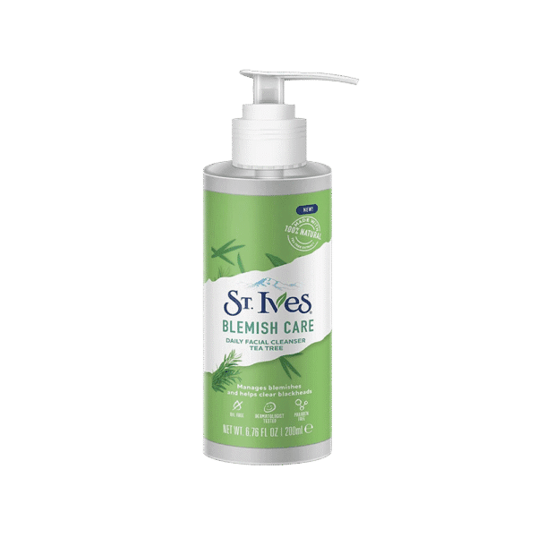 St. Ives Blemish Care Tea Tree Facial Cleanser 200ml – Daily Acne Face Wash