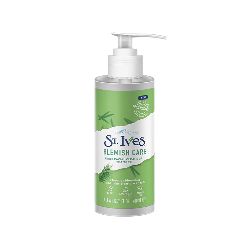 St. Ives Blemish Care Tea Tree Facial Cleanser 200ml – Daily Acne Face Wash