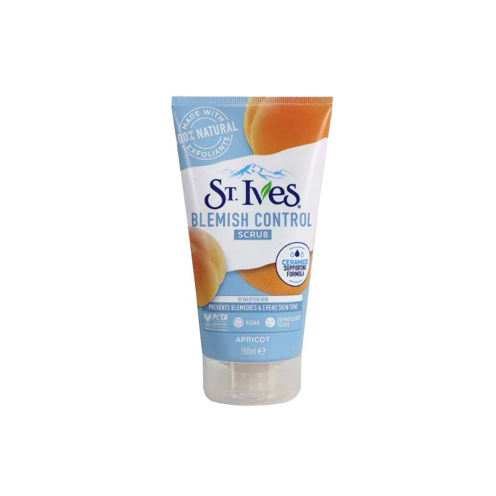 St. Ives Apricot Blemish Control Facial Scrub 150ml – Acne & Pore Exfoliating Wash