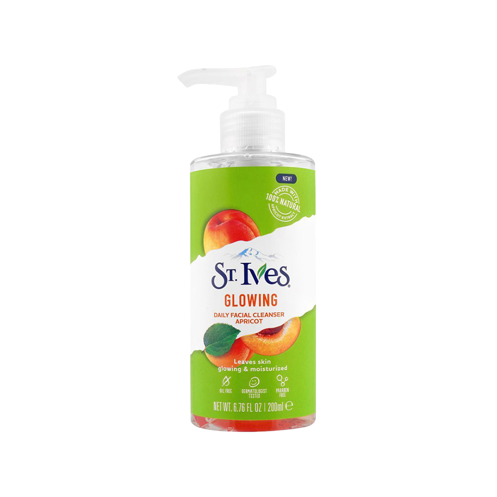 St. Ives Glowing Apricot Face Wash 200ml – Natural Oil-Free Daily Cleanser for Radiant Skin in Bangladesh
