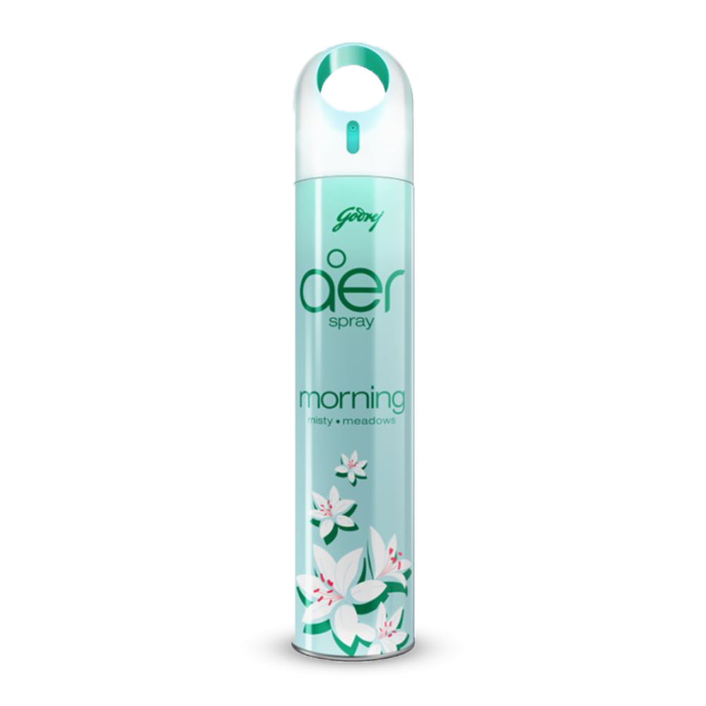 Godrej Aer Room Freshener Spray Morning Misty Meadows – 300ml Jasmine & Lily Floral Air Freshener for Home & Office