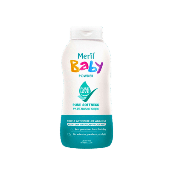 Meril Baby Powder 100gm – Triple Action Rash & Heat Protection for Babies