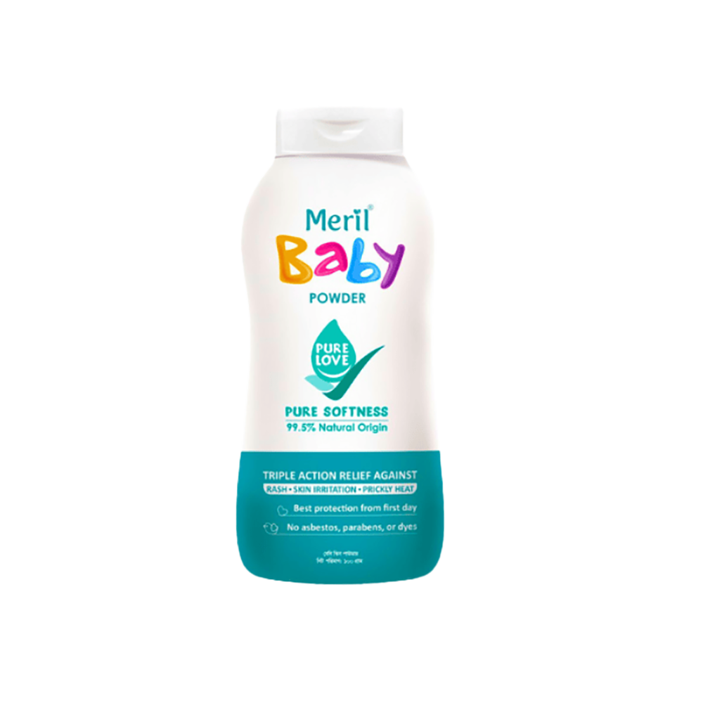 Meril Baby Powder 100gm – Triple Action Rash & Heat Protection for Babies