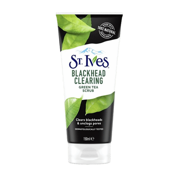 St. Ives Green Tea Scrub 150ml – Blackhead Clearing Face Wash with Salicylic Acid