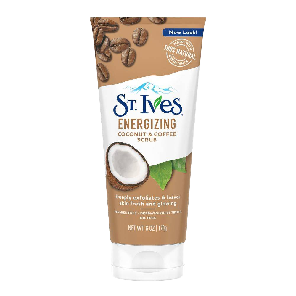 St. Ives Coconut & Coffee Face Scrub 170g – Natural Skin Exfoliator for Glowing & Smooth Skin